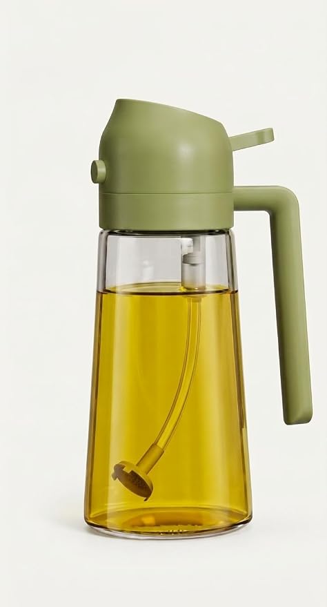 Premium 2-in-1 Glass Oil Sprayer & Dispenser Bottle – 500ml